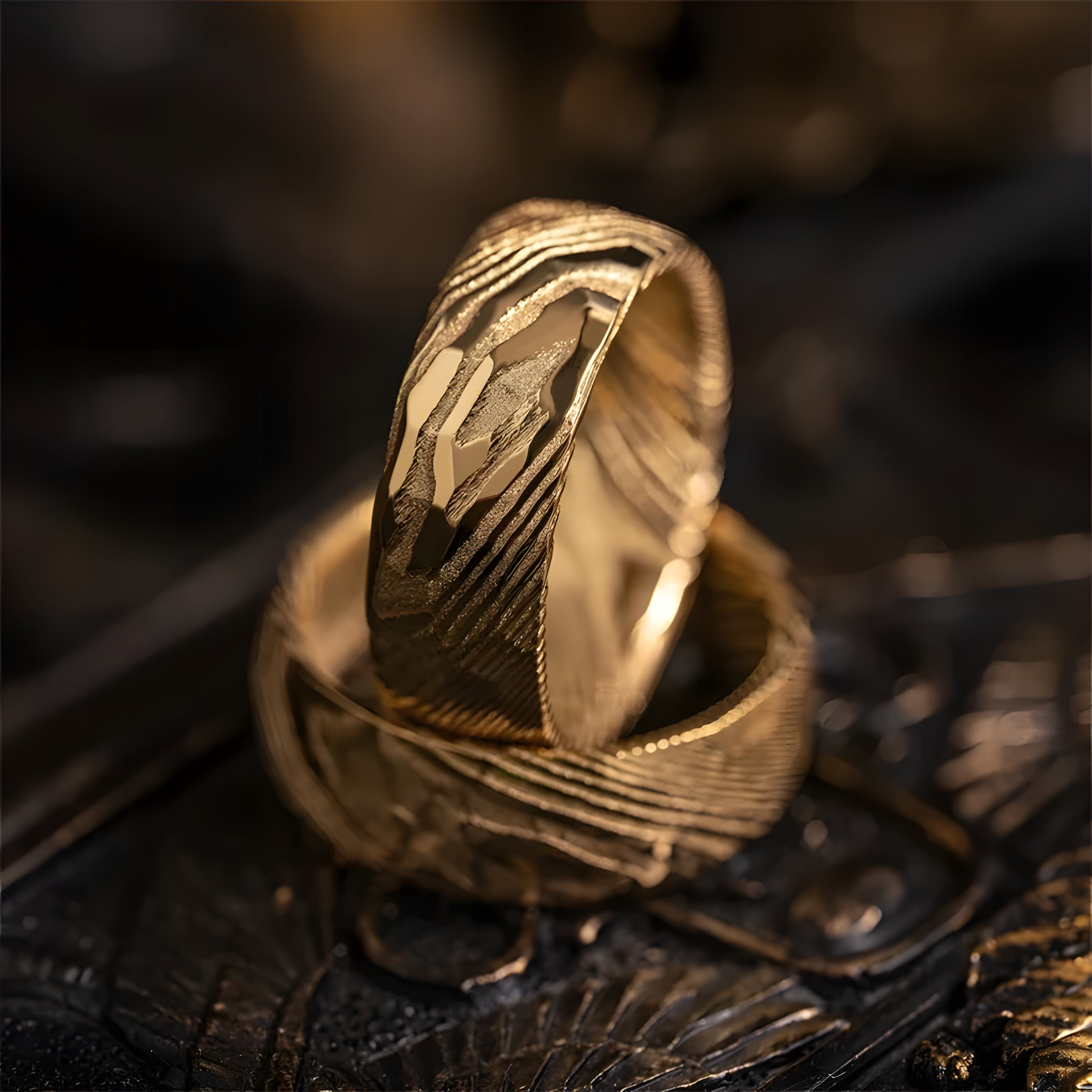 Aureforge Damascus Band